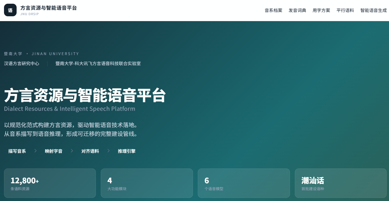 方言资源与智能语音平台